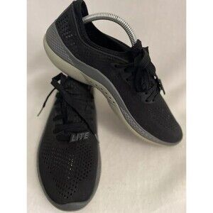 CROCS LITERIDE 360 Pacer Black Lace Up Woman’s Sneakers Size US 10 Black  Shoes